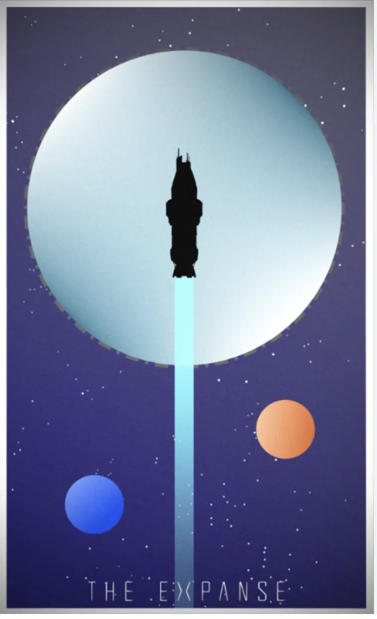 Minimal science-fiction artwork titled The Expanse
